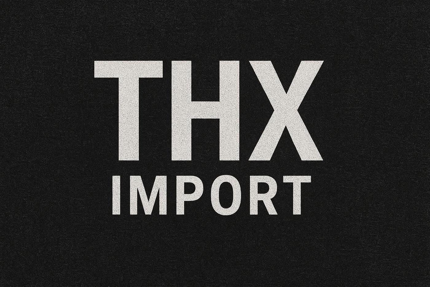 Logo THX import brodé sur tissu noir